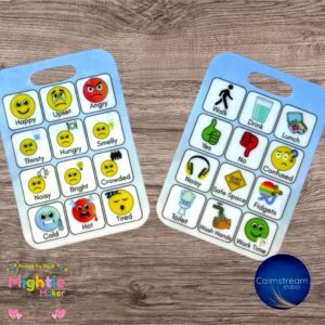 Set of 2 PVC Sublimated Communication Cards for Emotional Expression