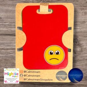 Visual Communication Tags for Children – Set of 2, Wearable Happy/Sad Indicators