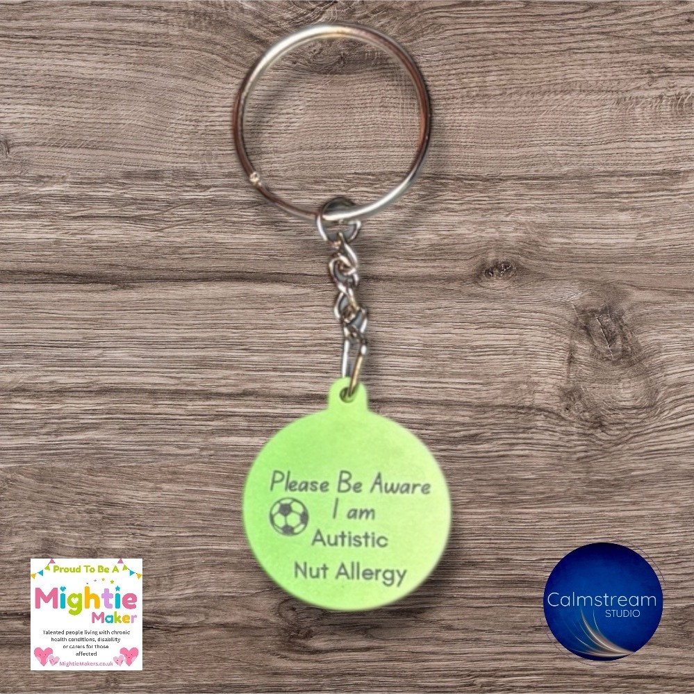 Personalised Awareness Keyring - Customisable Emergency Contact & Awareness Details - Image 4
