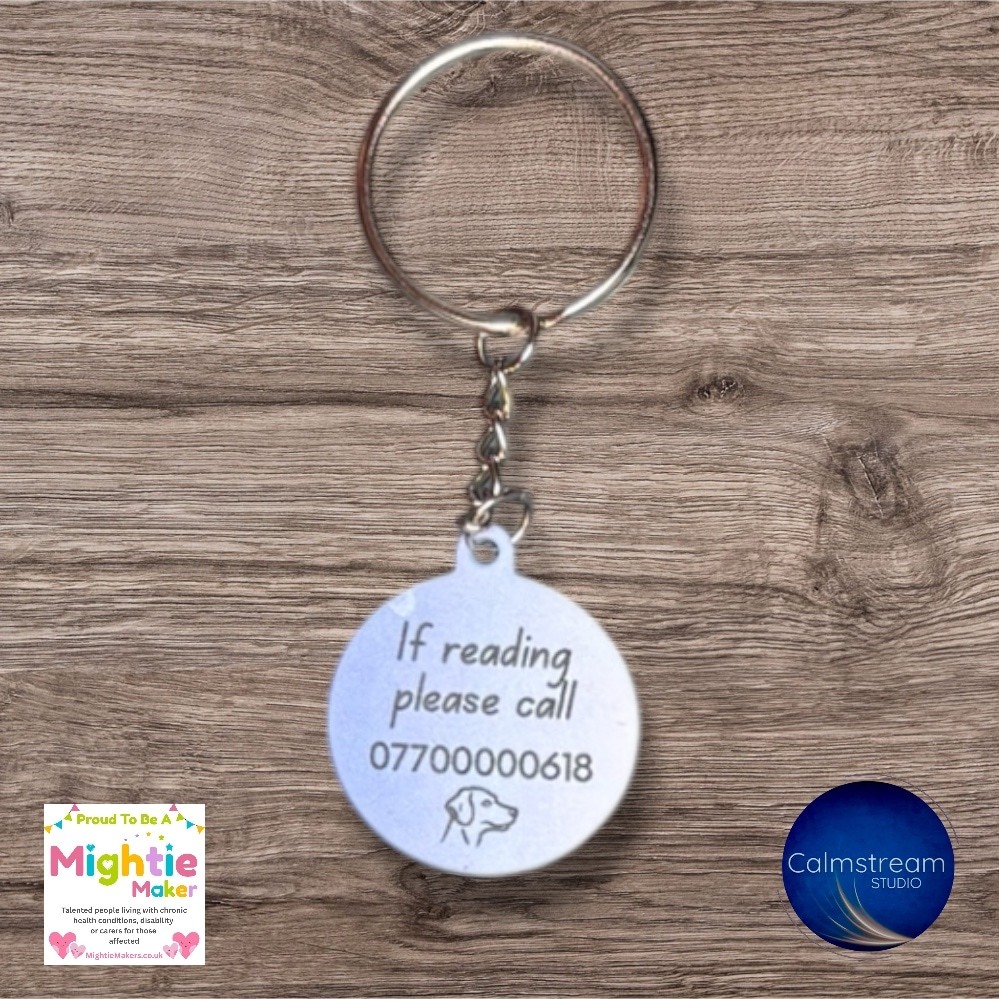 Personalised Awareness Keyring - Customisable Emergency Contact & Awareness Details - Image 3