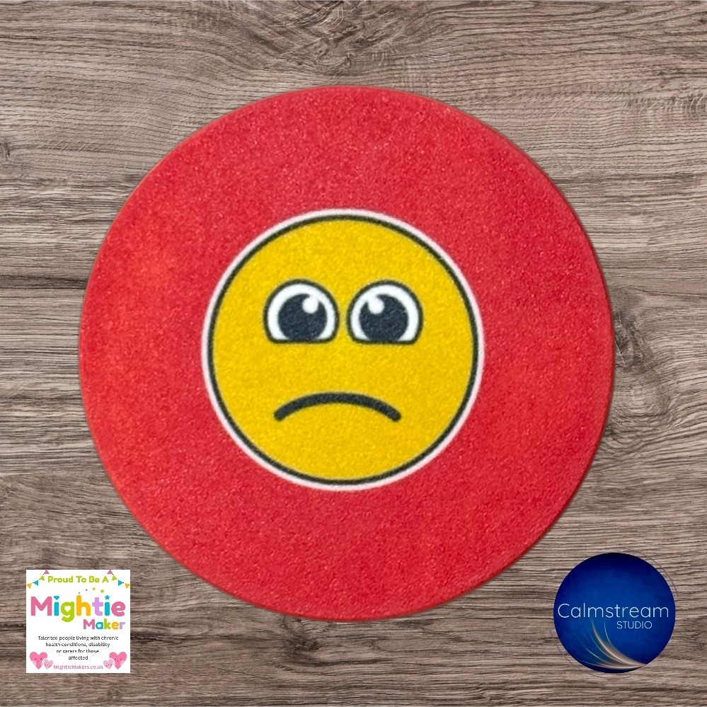 Double-Sided Communication Token for Children - Visual Yes/No or Happy/Sad Indicator