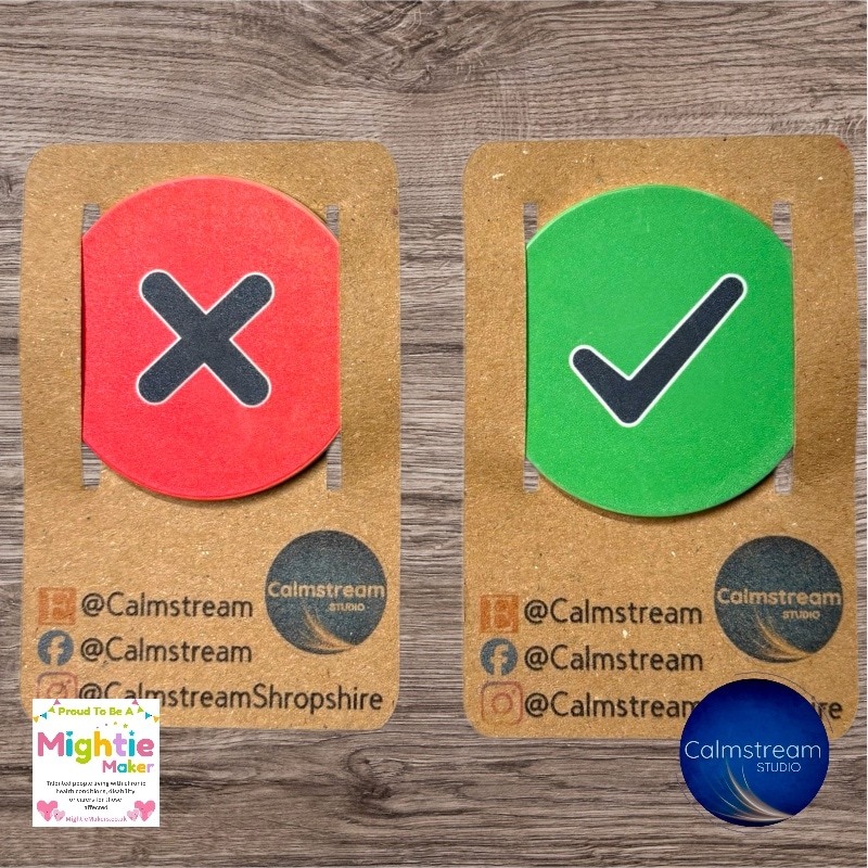 Double-Sided Communication Token for Children - Visual Yes/No or Happy/Sad Indicator - Image 4