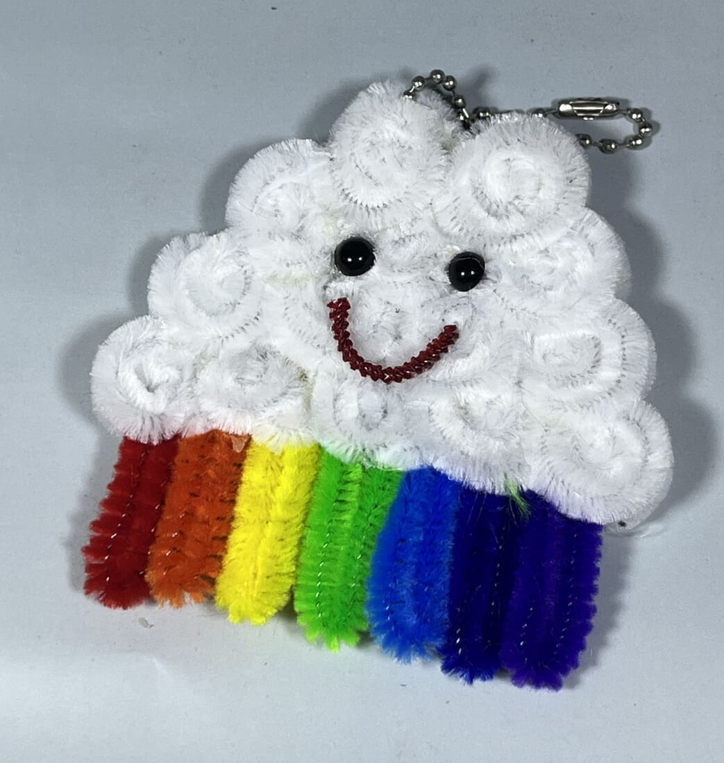 Colourful Fuzzywire Rainbow Keychain/Bag Charm