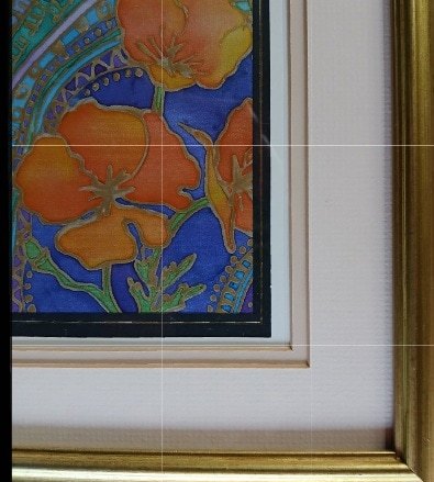 Floral silk painting in a picture frame. All proceeds to The Stroke Association - Image 3