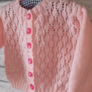 Hand knitted baby cardigan Approx 3 to 6 months. All proceeds to The Stroke Association.