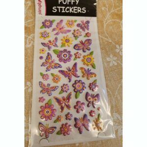 Pack of Puffy Butterfly and Flower Stickers