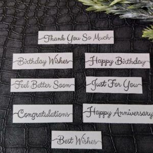 White textured Blank Greeting Card with Watercolour background and stencilled Flower (blue floral)