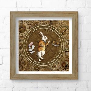 Choice of Alice In Wonderland Image with Steampunk Background