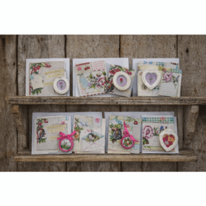 Vintage Style Card and Floral Magnet Sets, 3 available