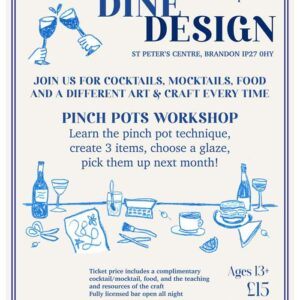 Drink Dine Design – Pinch Pots (13th March 2026) Under 18 Ticket