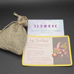 Travel Pouch with Caraway Seeds, Rosemary, Bay Leaves, and Peppermint