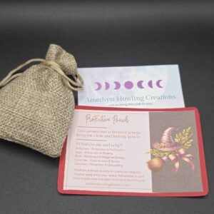 Herbal Protection Sachets with Black Candle and Obsidian