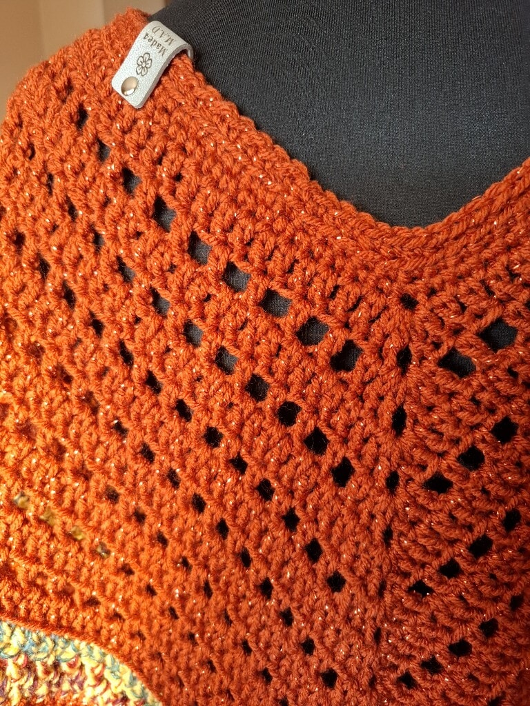 Sparkling Crocheted Poncho for Stylish Elegance - Image 3