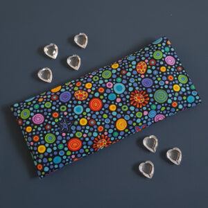 Colourful Dots Unscented Flax Seed Eye Pillow - Removable Washable Cover - Sensory Friendly