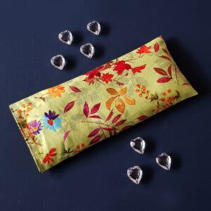 Green Leaf Lavender & Flax Seed Eye Pillow - Removable Washable Cover