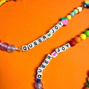 Queer Joy Fidgety Phone Charm – Handmade LGBTQIA+ Sensory Fidget Beaded Phone Charm