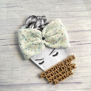 Chunky Hand Knitted Headwrap with Carabiner Closure