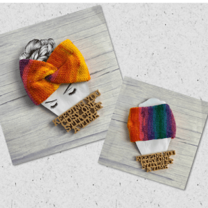 Colourful Chunky Hand Knitted Twisted Headwrap