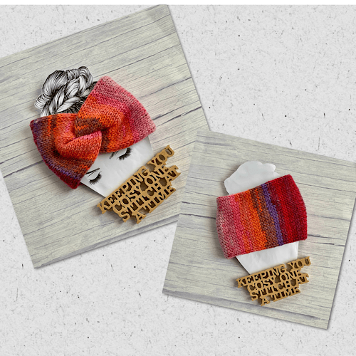 Colourful Chunky Hand Knitted Twisted Headwrap