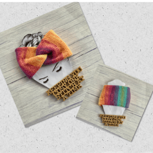 Colourful Chunky Hand-Knitted Twisted Headwrap