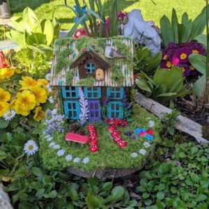 Handmade Fairy House with Garden – Enchanting Wooden Decor