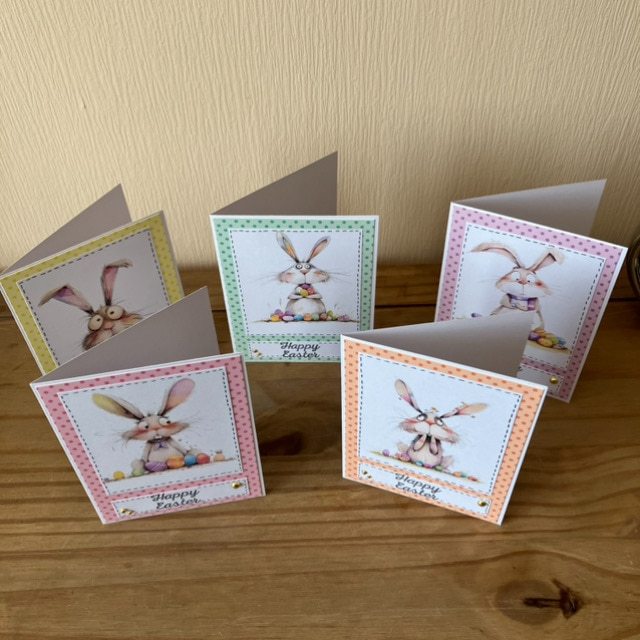 Pack of 5 Quirky Bunny Cards. A6 Cards with envelopes - Image 5