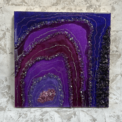 Geode Resin Artwork - Image 5