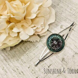 Mystic Sun Scarf Clip, Celestial Shawl Pin, Boho Scarf Holder, Spiritual Sun Brooch, Handmade Silver Scarf Clip, Festival Fashion Accessory Gift.