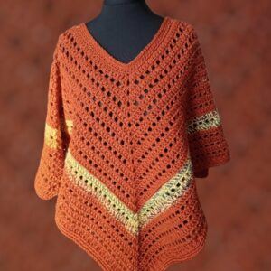 Sparkling Crocheted Poncho for Stylish Elegance