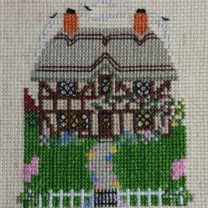 Greetings card. Cross stitched. All proceeds to The Stroke Association