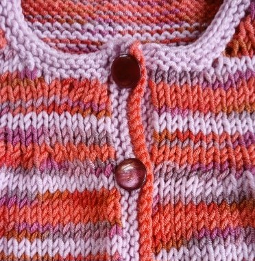 Hand- knitted sleeveless baby cardigan. Approx 6 to 9 mths. All proceeds to The Stroke Association - Image 7