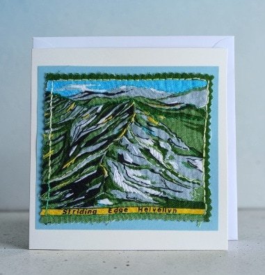 Greetings card, Lake District . Striding Edge Helvellyn. All proceeds to The Stroke Association.