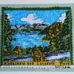 Greetings card, Lake District . Windermere and Langdale Pikes.All proceeds to The Stroke Association.