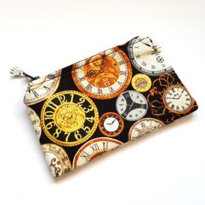 Steampunk Clocks Zipper Pouch - Handmade Coin Purse Medication Holder And Organiser for Small Essentials