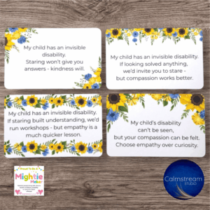 Polite Support Cards Set of 12 Business-Card Size Gentle Explanations for Challenging Moments