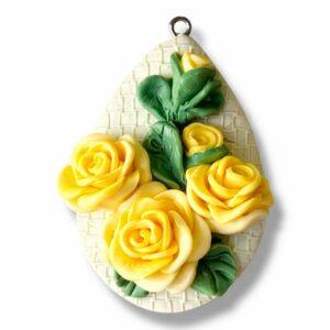 Secret Garden Rose Pendant – Custom Floral Statement Necklace