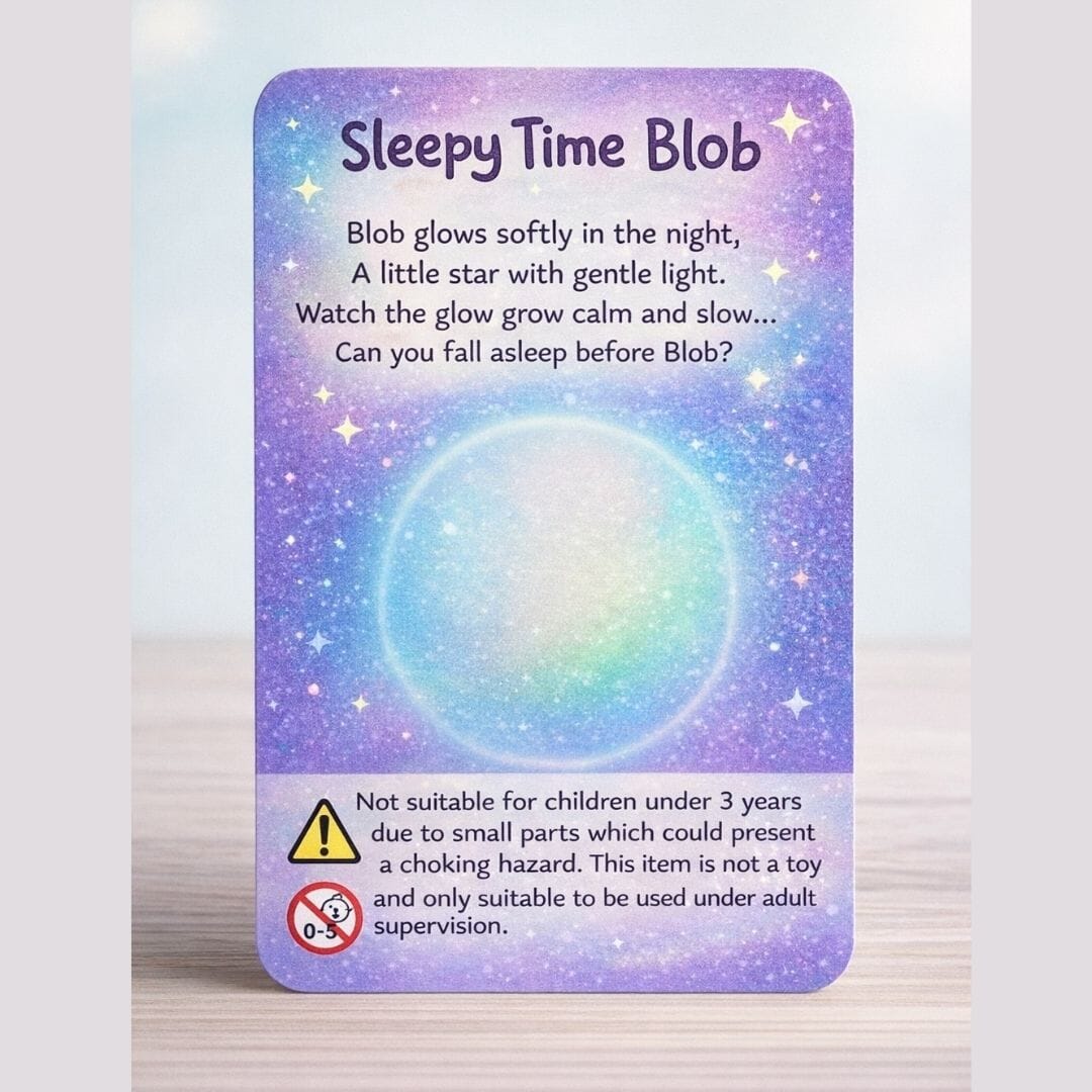 Sleepy Time Blob – Glow in the Dark Worry Stone for Bedtime Calm - Image 3
