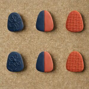 Ink and Orchard Stud Earrings – Colourful Lightweight Earrings UK Gift for Her Quiet Warmth Collection