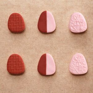 Petal and Plum Stud Earrings – Colourful Lightweight Earrings UK Gift for Her Quiet Warmth Collection