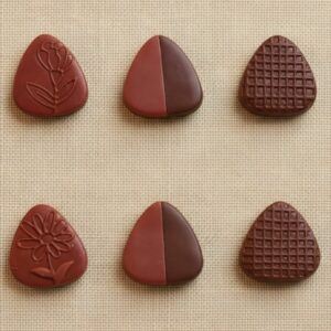 Ember & Cocoa Polymer Clay Stud Earrings – Handmade Warm Two-Tone and Textured Studs UK – Quiet Warmth Collection