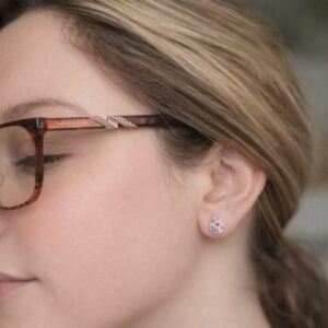 Blue Porcelain Chinoiserie Micro Stud Earrings – Handmade Polymer Clay Earrings UK