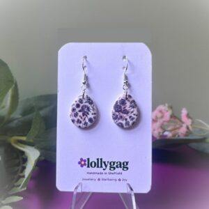 Blue Porcelain Chinoiserie Dangle Earrings – Handmade Blue and White Polymer Clay Earrings UK