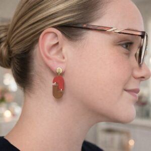 Ember & Berry Link Earrings – Handmade Polymer Clay Earrings | Lightweight Statement Earrings | Lollygag Jewellery Sheffield