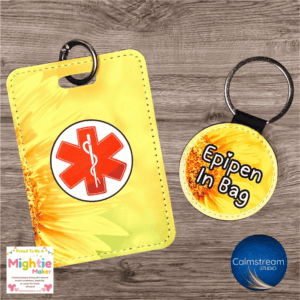 Faux Leather Medical Alert Tag & Keyring Bundle