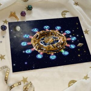 Zodiac Space Station on muslin