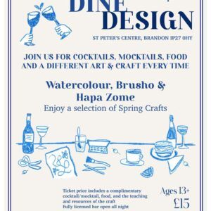 Drink Dine Design – Water Colour, Brusho & Hapa Zome (17th April 2026) Under 18 Ticket