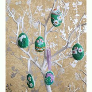 Hanging Floral Egg Decorations, 6 available