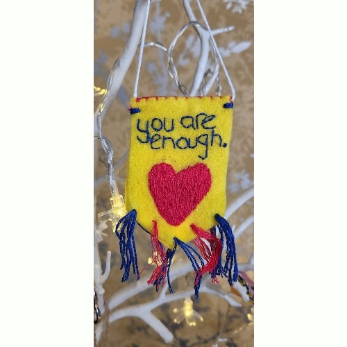 Mini Hanging Felt Penants with captions, 5 available - Image 5