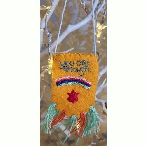 Mini Hanging Felt Penants with captions, 5 available - Image 3