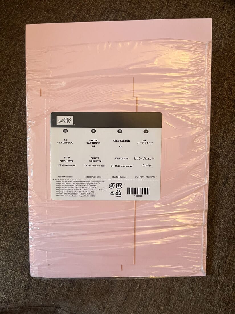 Stampin' UP! A4 Pink Pirouette Cardstock